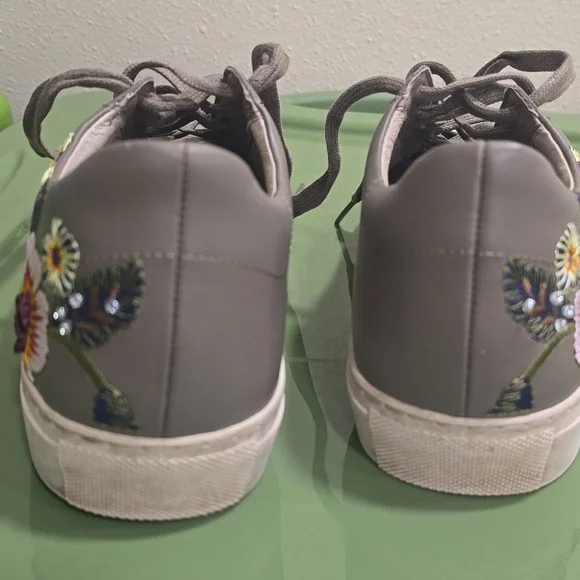 Sketcher Sinker Floral Embroidered Shoes Sz 9 - Picture 5 of 9